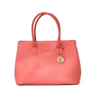 FURLA PEONIA Tote Bag Pink Classic Leather